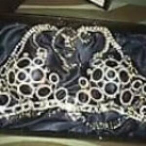 Crystal Doll Elegant Crystal Bra And Gstring in Silver